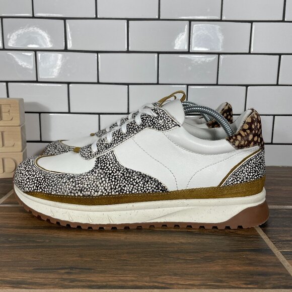 Madewell Shoes - Madewell Kickoff Trainer Womens 9.5 Shoes Multicolor Leather Calf Hair Sneaker